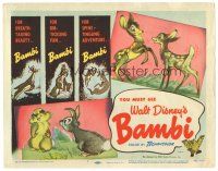 9y016 BAMBI TC R48 Walt Disney cartoon deer classic, great art with Thumper & Flower!