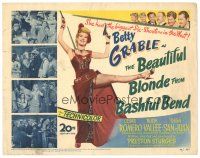 9y017 BEAUTIFUL BLONDE FROM BASHFUL BEND TC '49 Preston Sturges, Betty Grable has the big guns!