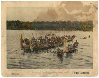 9y285 BLACK SHADOWS LC '23 South Seas headhunters in canoes with ghastly war trophies!