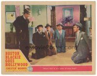 9y301 BOSTON BLACKIE GOES HOLLYWOOD LC '42 Chester Morris laughs at guys tied up on their knees!