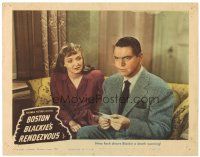 9y306 BOSTON BLACKIE'S RENDEZVOUS LC '45 Nina Foch shows Chester Morris a note from the killer!
