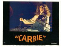 9y326 CARRIE LC #4 '76 Stephen King, Sissy Spacek hugs crazy mother Piper Laurie with knife!