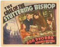 9y332 CASE OF THE STUTTERING BISHOP LC '37 Donald Woods as Perry Mason looks at newspaper headline