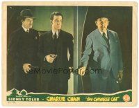 9y354 CHINESE CAT LC '44 Sidney Toler as Charlie Chan behind door with two men with guns!
