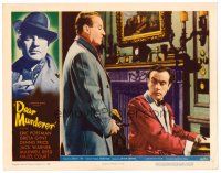 9y398 DEAR MURDERER LC #4 '48 Eric Portman w/gun at man's back, English film noir!