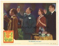 9y434 EDWARD MY SON LC #7 '49 Spencer Tracy, Deborah Kerr & two others toast to his son Edward!