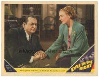 9y443 EYES IN THE NIGHT LC '42 Edward Arnold as blind detective, Ann Harding!