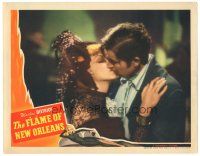 9y466 FLAME OF NEW ORLEANS LC '41 Bruce Cabot kissing pretty Marlene Dietrich!