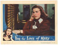 9y473 FOR THE LOVE OF MARY LC #7 '48 cool image of pretty Deanna Durbin on switchboard!