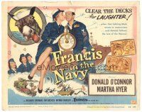 9y065 FRANCIS IN THE NAVY TC '55 sailor Donald O'Connor & Martha Hyer + talking mule!