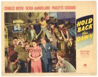 9y527 HOLD BACK THE DAWN LC '41 Charles Boyer & Olivia de Havilland surrounded by lots of kids!