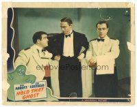9y528 HOLD THAT GHOST LC '41 Mischa Auer with Bud Abbott & Lou Costello as waiters!