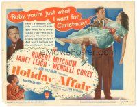 9y079 HOLIDAY AFFAIR TC '49 sexy Janet Leigh is just what Robert Mitchum wants for Christmas!