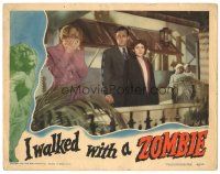 9y537 I WALKED WITH A ZOMBIE LC '43 Lewton & Tourneur, cool image of Tom Conway, Frances Dee!