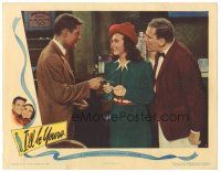 9y539 I'LL BE YOURS LC #6 '46 William Bendix watches pretty Deanna Durbin smile at Tom Drake!