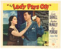9y573 LADY PAYS OFF LC #8 '51 sexy Linda Darnell gambles & loses to Stephen McNally!