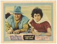 9y582 LEGEND OF THE LOST LC #7 '57 close up of John Wayne & sexiest Sophia Loren on the ground!