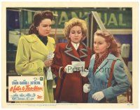 9y587 LETTER TO THREE WIVES LC #2 '49 Jeanne Crain, Linda Darnell & Ann Sothern hold fateful note!