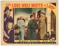 9y598 LONE WOLF MEETS A LADY LC '40 close up of Eric Blore between Warren William & Jean Muir!