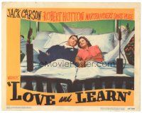 9y608 LOVE & LEARN LC #8 '47 Robert Hutton & Martha Vickers in bed!
