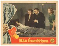 9y633 MAN FROM FRISCO LC '44 Ann Shoemaker, Anne Shirley & Gene Lockhart look at Tommy Bond in bed!