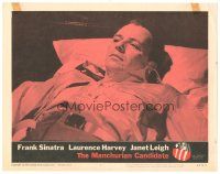 9y642 MANCHURIAN CANDIDATE LC #4 '62 close up of Frank Sinatra on bed, John Frankenheimer