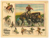 9y724 PAINTED PONIES LC '27 Hoot Gibson, wonderful border art & image of cowboy on bucking bronco!