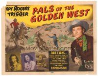 9y138 PALS OF THE GOLDEN WEST TC '51 great images of Roy Rogers, pretty Dale Evans & Trigger!