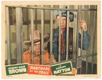 9y727 PARTNERS OF THE TRAIL LC '44 cowboys Johnny Mack Brown & Raymond Hatton in jail!