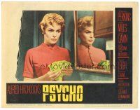 9y756 PSYCHO LC #5 '60 Alfred Hitchcock, pretty Janet Leigh holds stolen cash in bathroom!