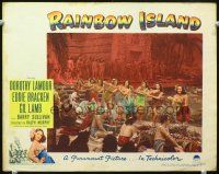 9y764 RAINBOW ISLAND LC '44 sexy Dorothy Lamour in dance number w/pretty natives!
