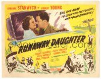 9y151 RED SALUTE TC R48 Barbara Stanwyck, Robert Young, anti-Communist, Runaway Daughter!
