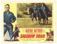 9y799 SAGINAW TRAIL LC '53 cowboy Gene Autry riding Champion with Smiley Burnette!