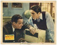 9y814 SECOND FIDDLE LC '39 close up of Tyrone Power & Alan Dinehart listening to radio!