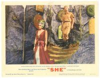 9y831 SHE LC #1 '65 Hammer, sexy Ursula Andress leads John Richardson to forbidden chamber!