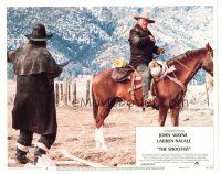 9y837 SHOOTIST LC #8 '76 doomed bandit points shotgun at cowboy John Wayne on horse!