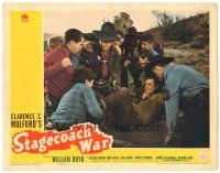 9y880 STAGECOACH WAR LC '40 William Boyd as Hopalong Cassidy tries to break up a fight!