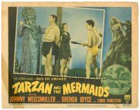 9y903 TARZAN & THE MERMAIDS LC #4 '48 image of Johnny Weissmuller & sexy Brenda Joyce tied up!
