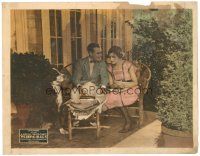 9y974 WEDDING BLUES LC '20 happy Neal Burns sits with pretty Helen Darling by very large dog!