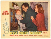 9y977 WEST POINT WIDOW LC '41 sexy Anne Shirley laughs at Richard Carlson holding baby, Siodmak!