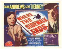 9y198 WHERE THE SIDEWALK ENDS TC R55 Dana Andrews, pretty Gene Tierney, Otto Preminger noir!