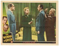 9y987 WOMAN IN GREEN LC '45 Basil Rathbone as Sherlock Holmes w/ Hillary Brooke & Henry Daniell!