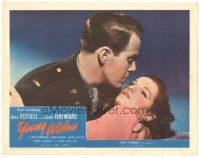 9y998 YOUNG WIDOW LC '46 sexy brunette Jane Russell romanced by WWII soldier Louis Hayward!