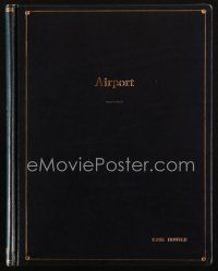 1a009 AIRPORT final draft script 1969 screenplay by George Seaton, cool deluxe cover!