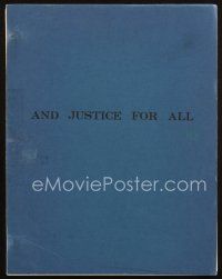 1a014 AND JUSTICE FOR ALL first draft script 1979 screenplay by Barry Levinson & Valerie Curtain!