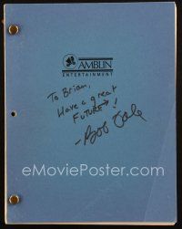 1a016 BACK TO THE FUTURE signed revised fourth draft script October 12, 1984, by Bob Gale!
