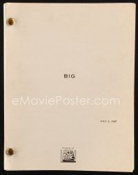 1a022 BIG script July 2, 1987, screenplay by Gary Ross & Anne Spielberg!