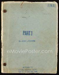 1a023 BLACK LEGION revised final draft script August 1, 1936, screenplay by Finkel, Haines & Lord!