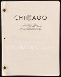 1a037 CHICAGO script 2002 screenplay by Bill Condon, Best Picture Academy Award winner!