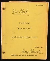 1a048 CUSTER revised final TV script August 3, 1967, screenplay by Shimon Wincelberg, Breakout!